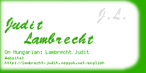 judit lambrecht business card